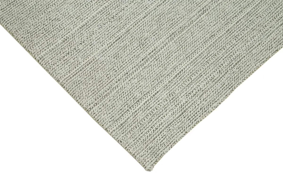 Flatweave Modern Bej Pamuk Üstü Yün El Dokuma Kilim-102x236 - Görsel 4