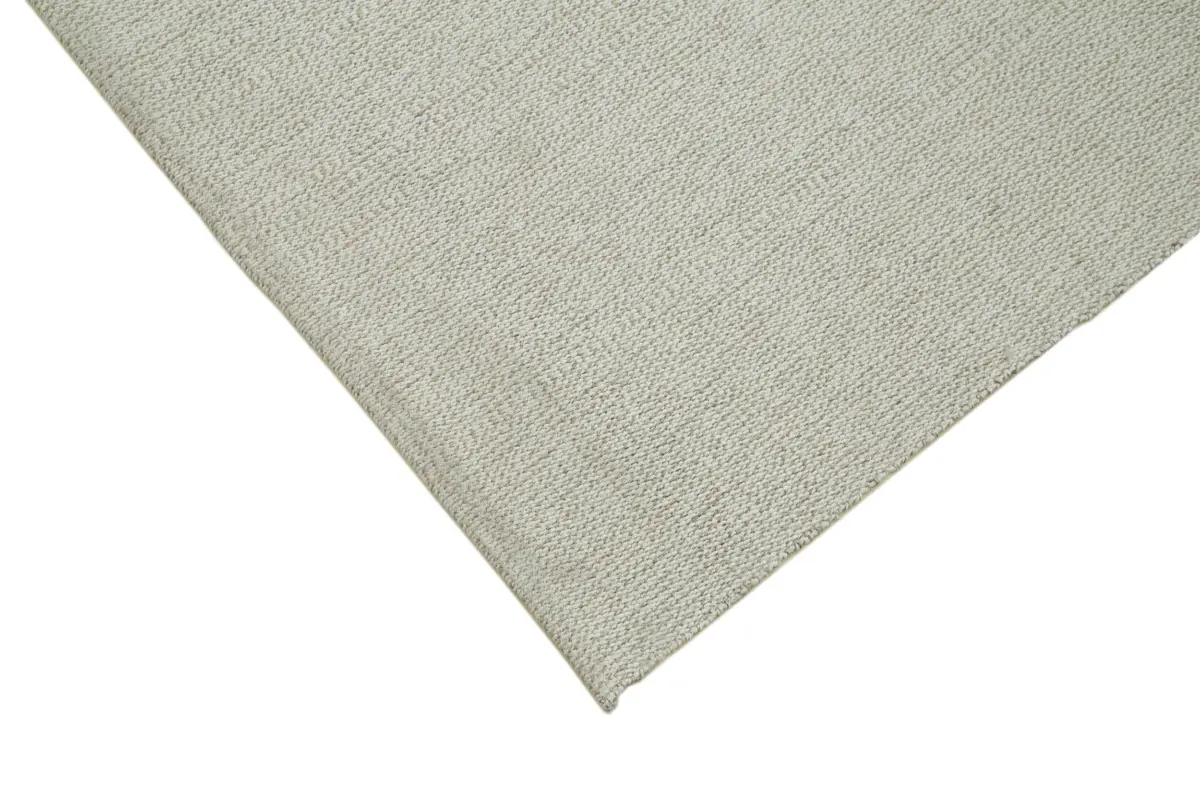 Flatweave Modern Bej Pamuk Üstü Yün El Dokuma Kilim-106x410 - Görsel 4