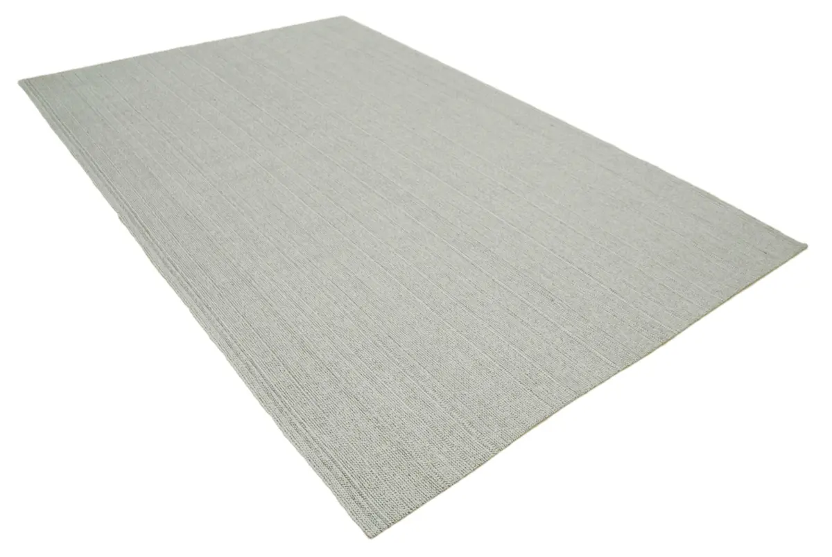 Flatweave Modern Bej Pamuk Üstü Yün El Dokuma Kilim-205x319 - Görsel 2