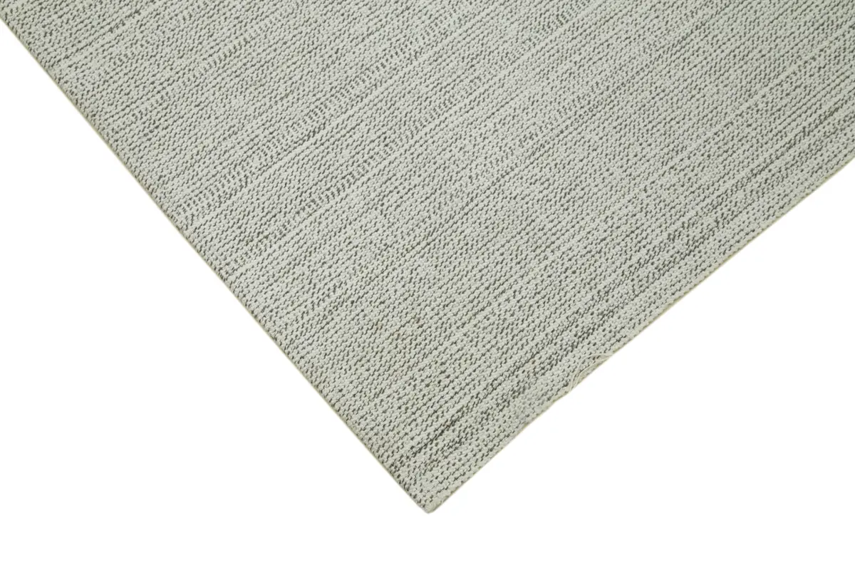 Flatweave Modern Bej Pamuk Üstü Yün El Dokuma Kilim-205x319 - Görsel 4