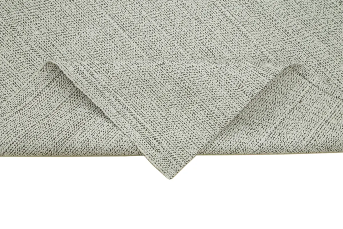 Flatweave Modern Bej Pamuk Üstü Yün El Dokuma Kilim-205x319 - Görsel 6