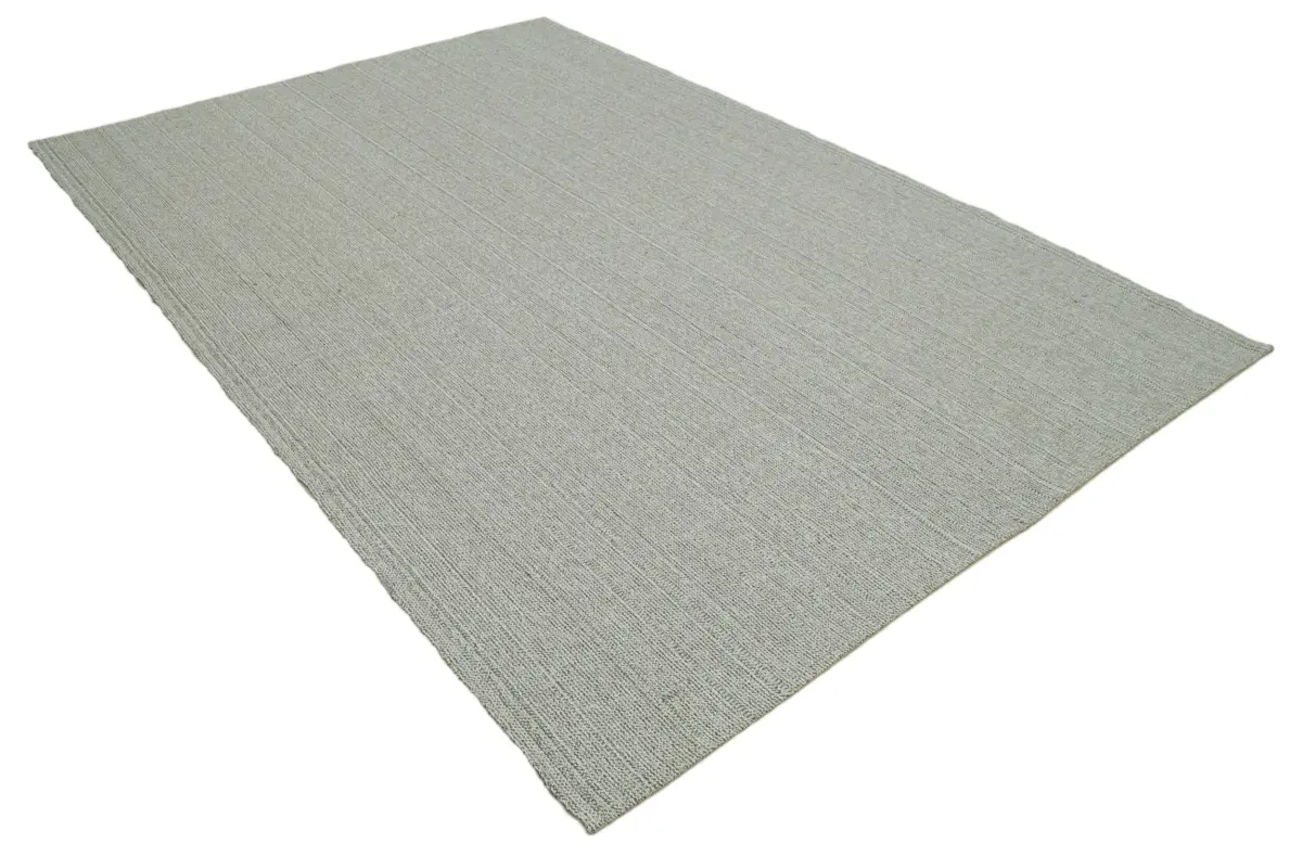 Flatweave Modern Bej Pamuk Üstü Yün El Dokuma Kilim-207x307 - Görsel 2