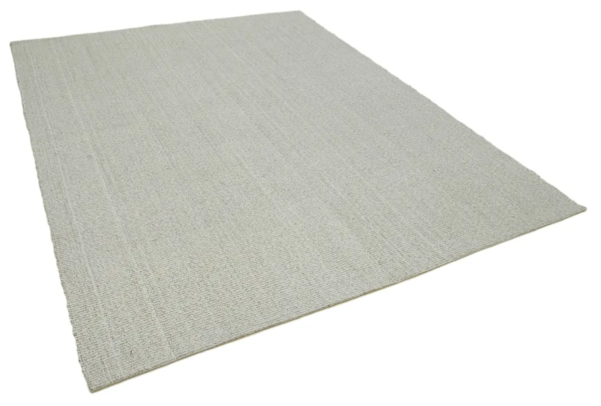 Flatweave Modern Bej Pamuk Üstü Yün El Dokuma Kilim-215x280 - Görsel 2