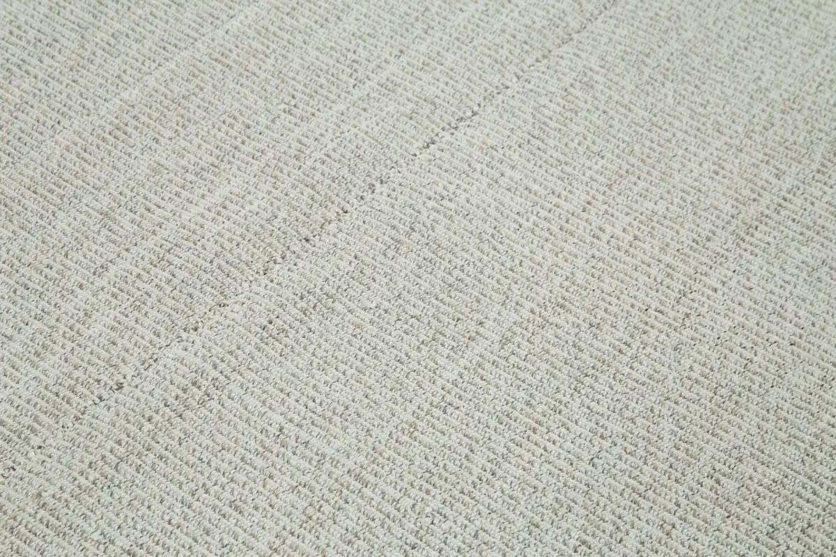 Flatweave Modern Bej Pamuk Üstü Yün El Dokuma Kilim-215x280 - Görsel 5