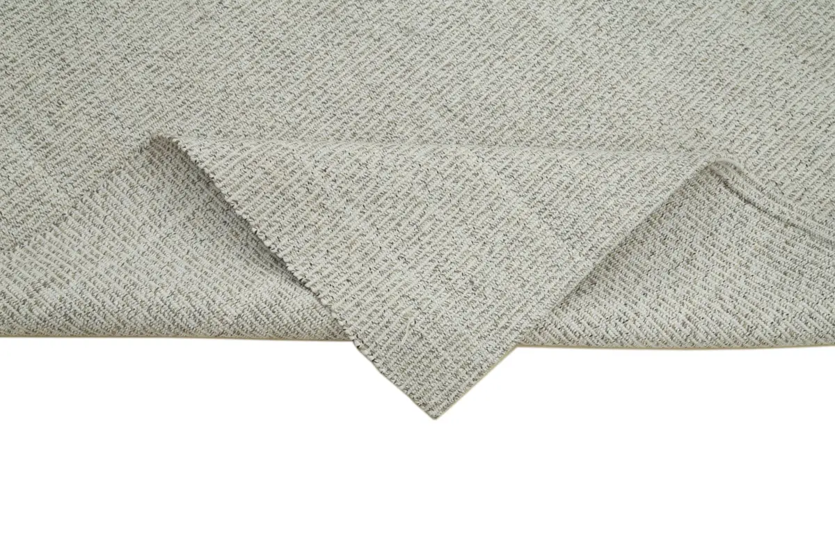Flatweave Modern Bej Pamuk Üstü Yün El Dokuma Kilim-215x280 - Görsel 6