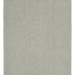 Flatweave Modern Gri Pamuk Üstü Yün El Dokuma Kilim-196x273