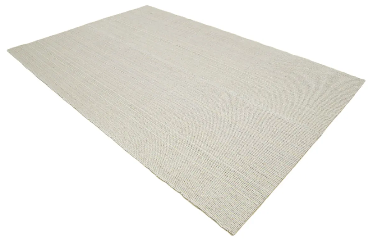 Flatweave Modern Bej Pamuk Üstü Yün El Dokuma Kilim-206x313 - Görsel 2