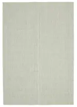 Flatweave Modern Bej Pamuk Üstü Yün El Dokuma Kilim-203x294