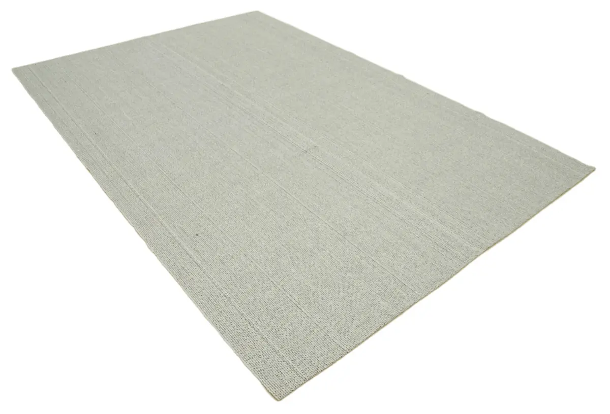 Flatweave Modern Bej Pamuk Üstü Yün El Dokuma Kilim-203x294 - Görsel 2