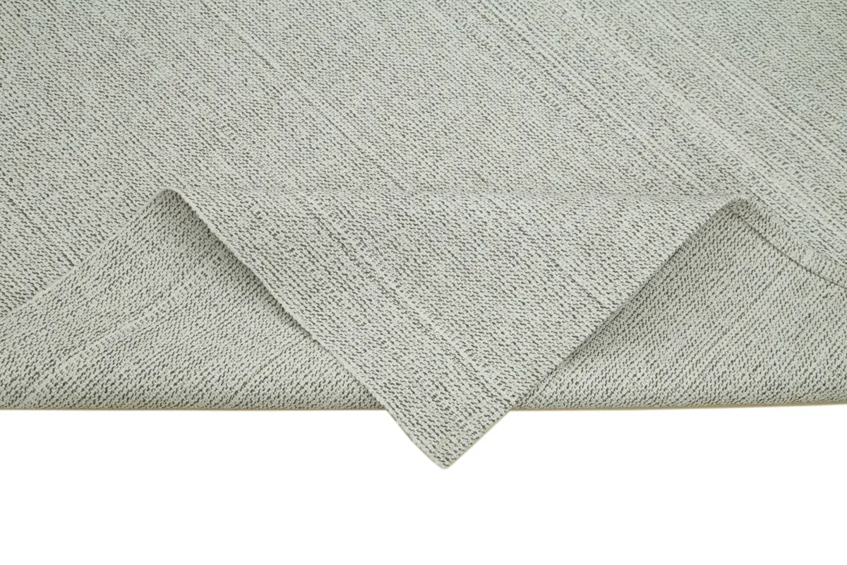 Flatweave Modern Bej Pamuk Üstü Yün El Dokuma Kilim-203x294 - Görsel 6