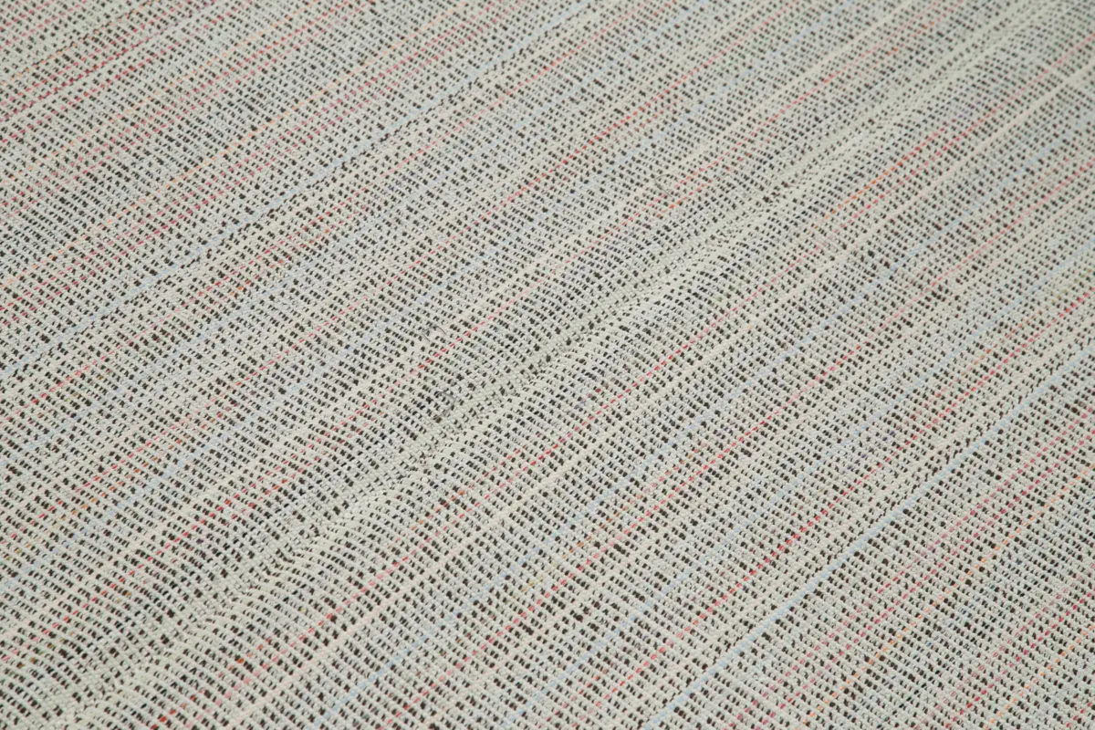 Flatweave Modern Bej Pamuk Üstü Yün El Dokuma Kilim-203x296 - Görsel 5