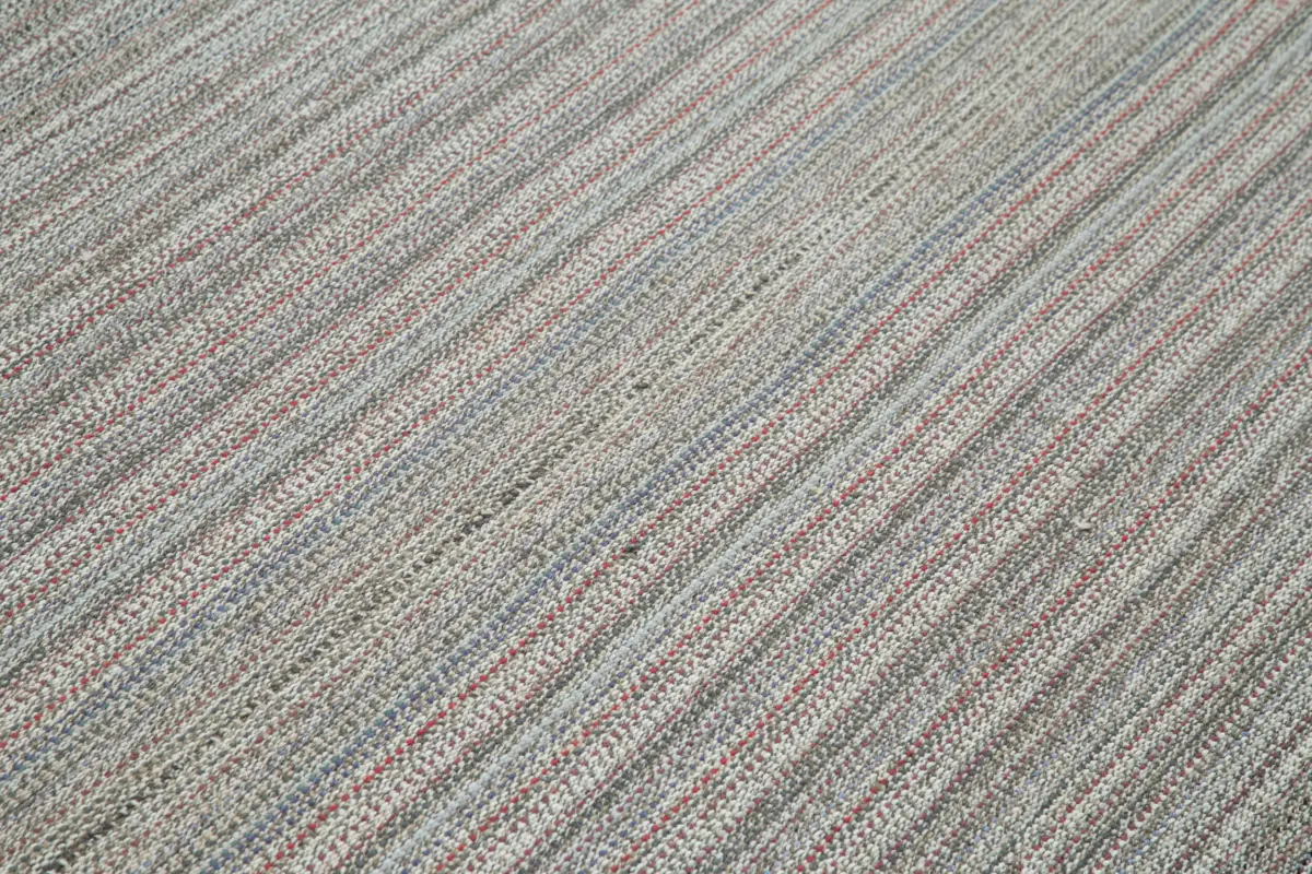 Flatweave Modern Gri Pamuk Üstü Yün El Dokuma Kilim-200x325 - Görsel 5