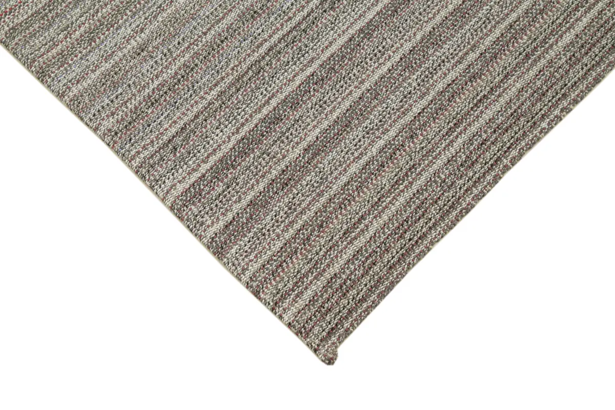 Flatweave Modern Gri Pamuk Üstü Yün El Dokuma Kilim-198x315 - Görsel 4