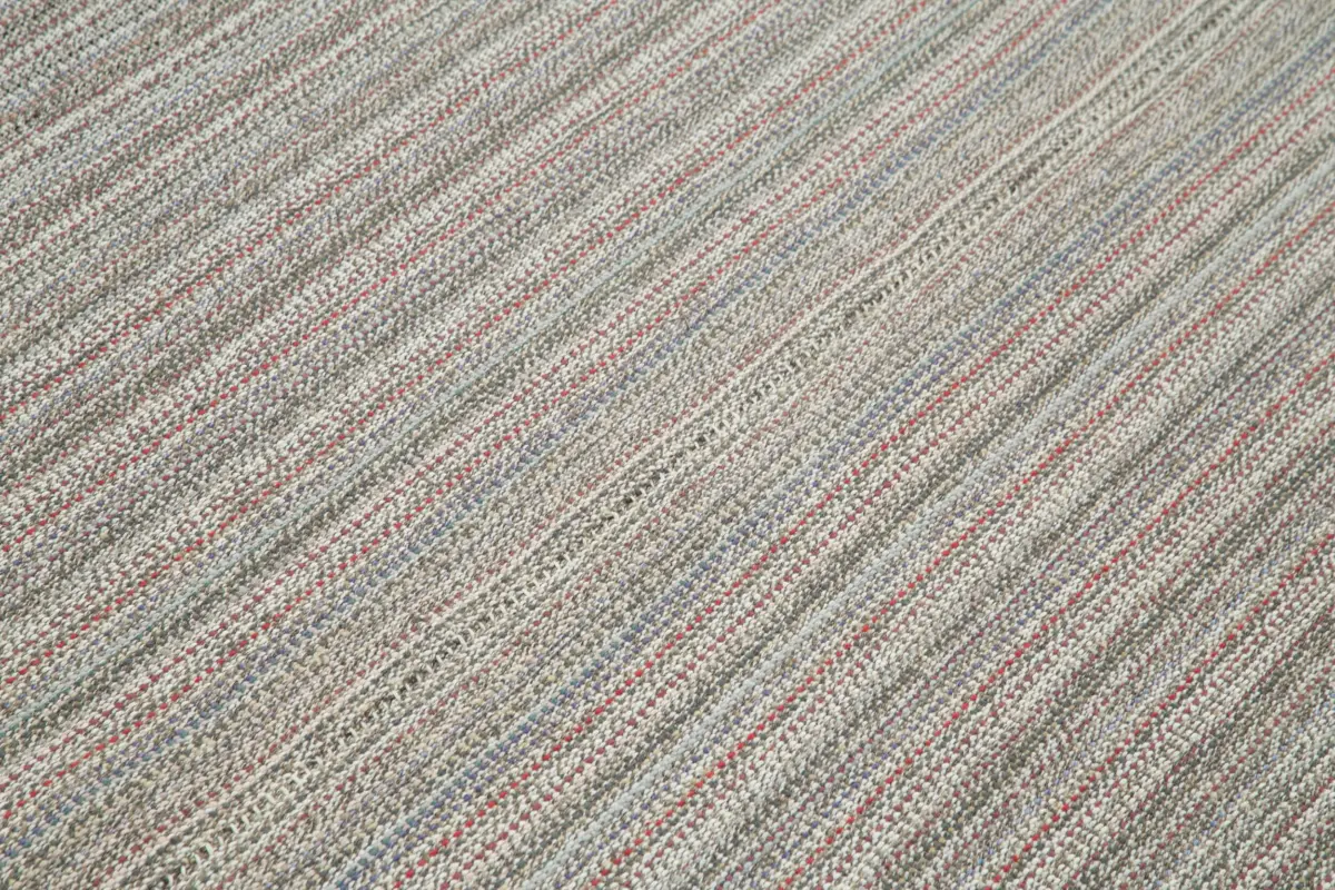 Flatweave Modern Gri Pamuk Üstü Yün El Dokuma Kilim-198x315 - Görsel 5