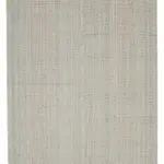 Flatweave Modern Bej Pamuk Üstü Yün El Dokuma Kilim-205x305