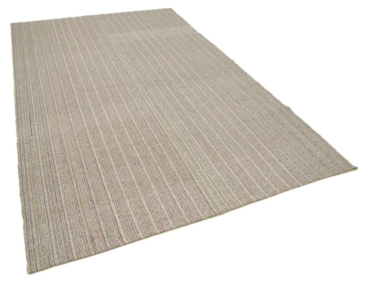 Flatweave Modern Multi Pamuk Üstü Yün El Dokuma Kilim-192x306 - Görsel 2