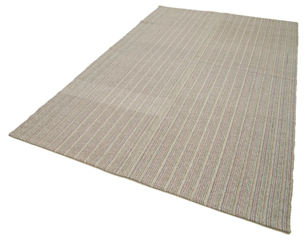 Flatweave Modern Multi Pamuk Üstü Yün El Dokuma Kilim-192x306 - Görsel 3