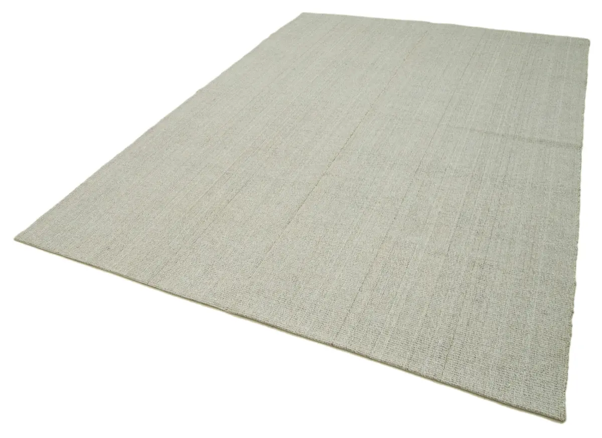 Flatweave Modern Bej Pamuk Üstü Yün El Dokuma Kilim-215x310 - Görsel 3