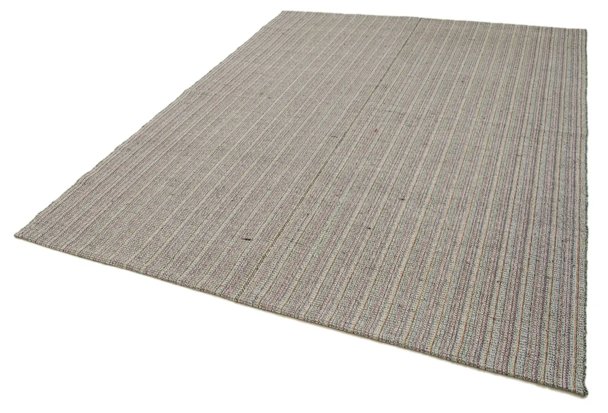 Flatweave Modern Multi Pamuk Üstü Yün El Dokuma Kilim-213x280 - Görsel 3