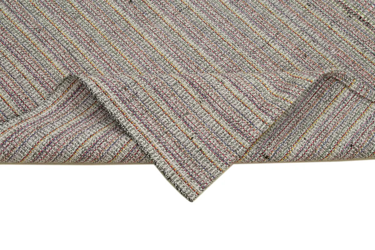 Flatweave Modern Multi Pamuk Üstü Yün El Dokuma Kilim-213x280 - Görsel 6