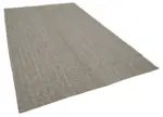 Flatweave Modern Gri Pamuk Üstü Yün El Dokuma Kilim-203x320 - Görsel 2