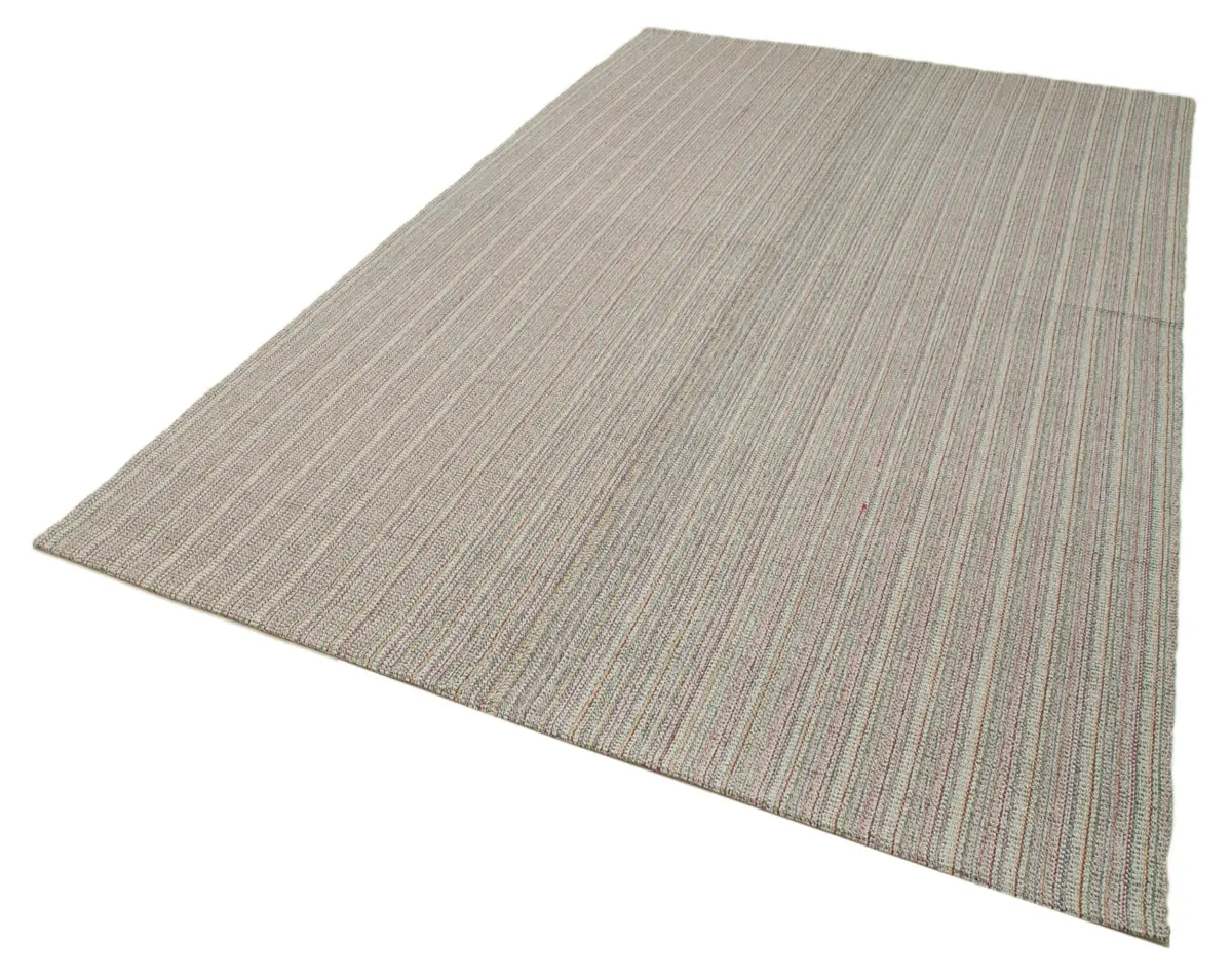 Flatweave Modern Multi Pamuk Üstü Yün El Dokuma Kilim-191x315 - Görsel 3