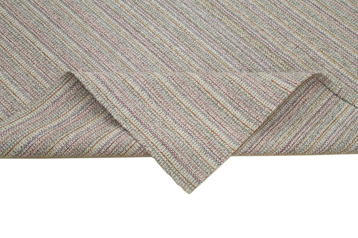Flatweave Modern Multi Pamuk Üstü Yün El Dokuma Kilim-191x315 - Görsel 6
