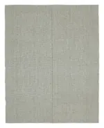 Flatweave Modern Gri Pamuk Üstü Yün El Dokuma Kilim-214x265