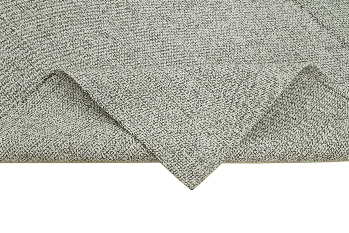Flatweave Modern Gri Pamuk Üstü Yün El Dokuma Kilim-214x265 - Görsel 6