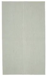 Flatweave Modern Bej Pamuk Üstü Yün El Dokuma Kilim-203x345