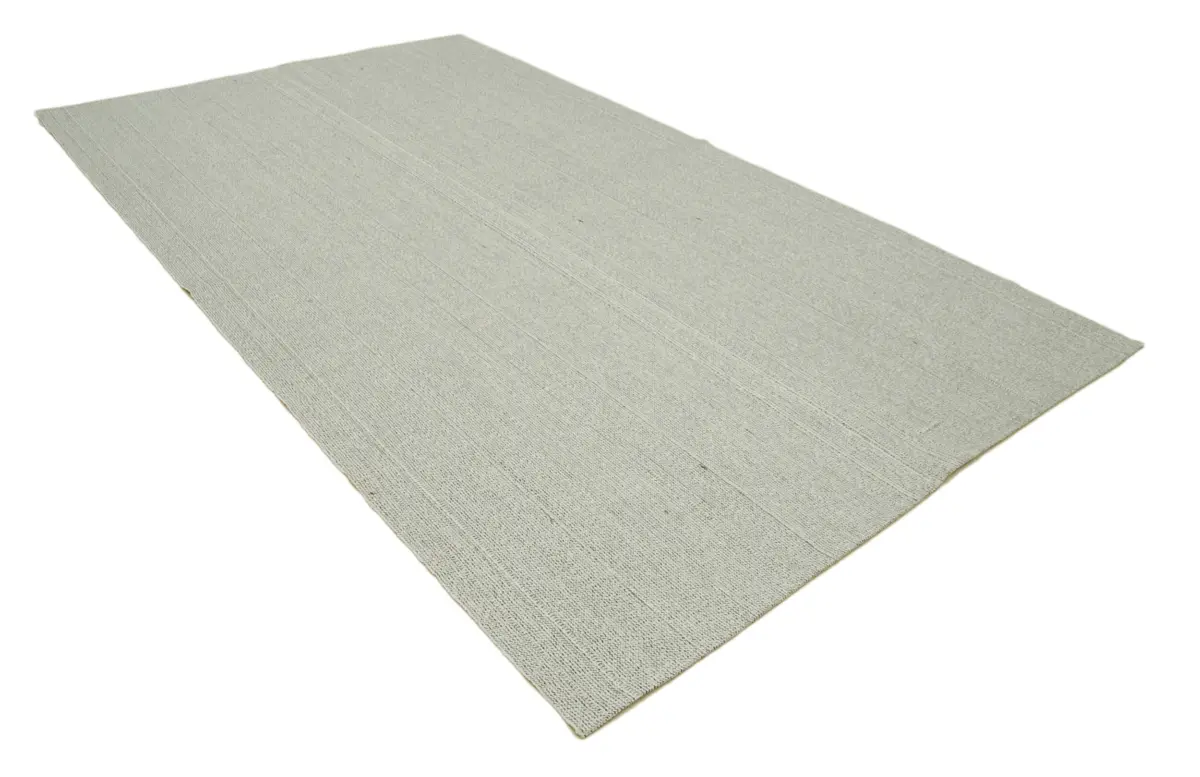 Flatweave Modern Bej Pamuk Üstü Yün El Dokuma Kilim-203x345 - Görsel 2