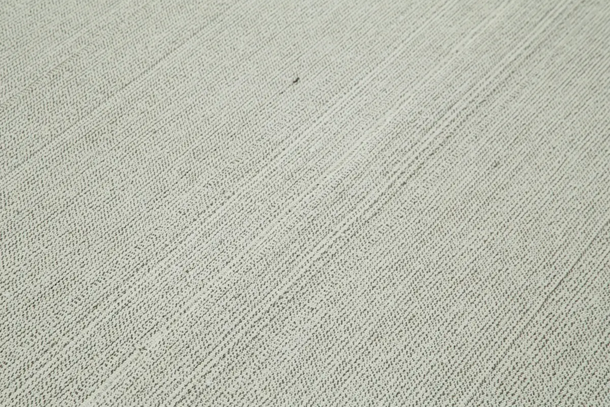 Flatweave Modern Bej Pamuk Üstü Yün El Dokuma Kilim-203x345 - Görsel 5
