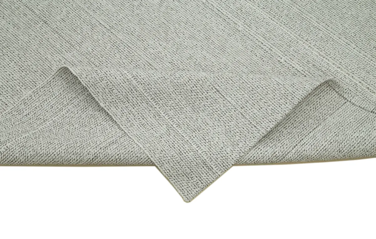 Flatweave Modern Bej Pamuk Üstü Yün El Dokuma Kilim-203x345 - Görsel 6