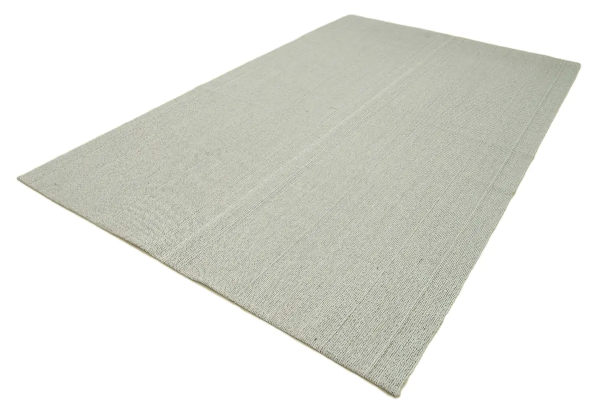 Flatweave Modern Bej Pamuk Üstü Yün El Dokuma Kilim-205x343 - Görsel 3