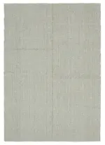 Flatweave Modern Gri Pamuk Üstü Yün El Dokuma Kilim-210x302