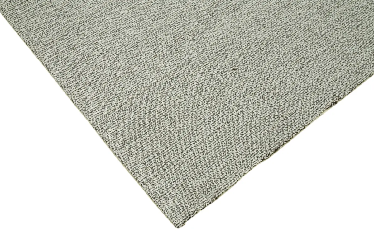 Flatweave Modern Gri Pamuk Üstü Yün El Dokuma Kilim-210x302 - Görsel 4