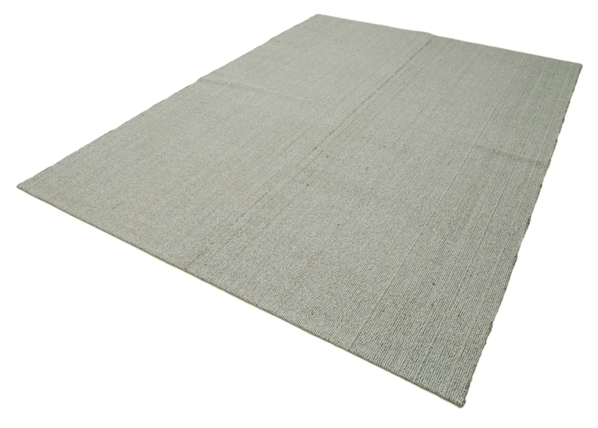 Flatweave Modern Gri Pamuk Üstü Yün El Dokuma Kilim-213x301 - Görsel 3
