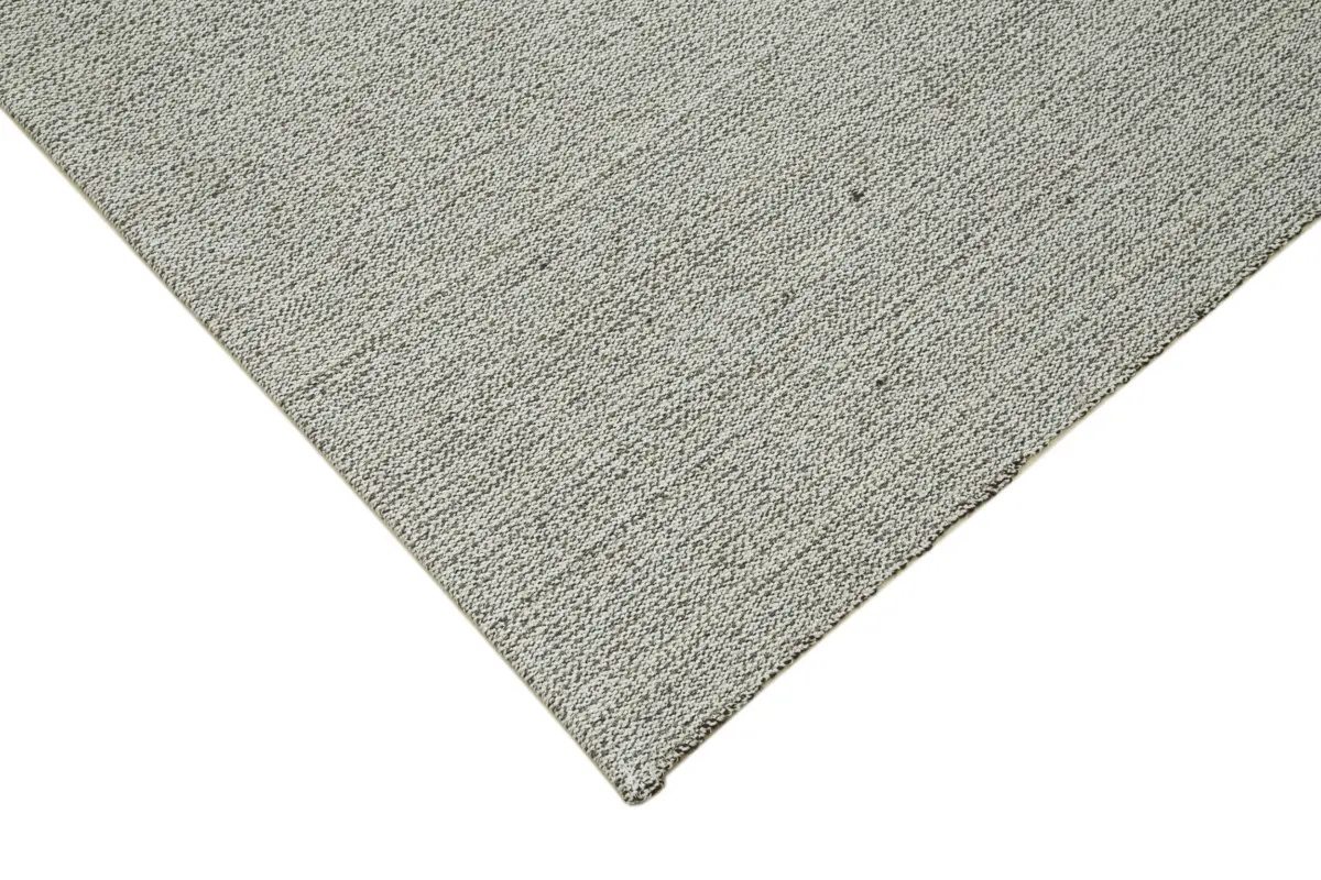 Flatweave Modern Gri Pamuk Üstü Yün El Dokuma Kilim-213x301 - Görsel 4