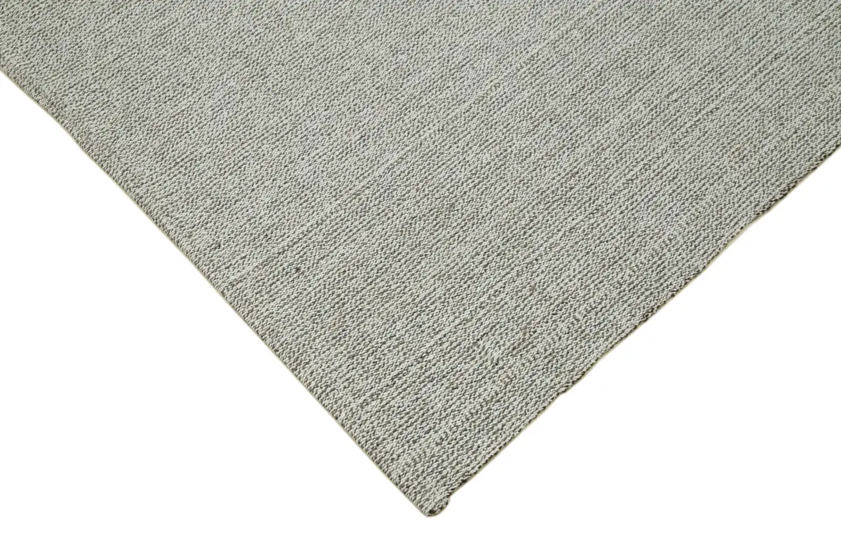 Flatweave Modern Gri Pamuk Üstü Yün El Dokuma Kilim-201x317 - Görsel 4