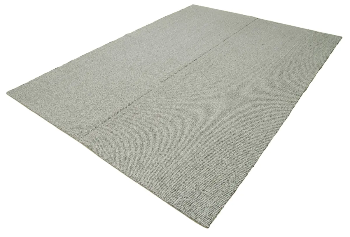 Flatweave Modern Gri Pamuk Üstü Yün El Dokuma Kilim-212x304 - Görsel 3