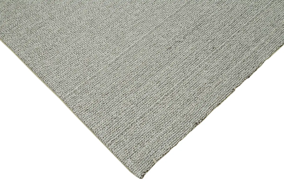 Flatweave Modern Gri Pamuk Üstü Yün El Dokuma Kilim-212x304 - Görsel 4