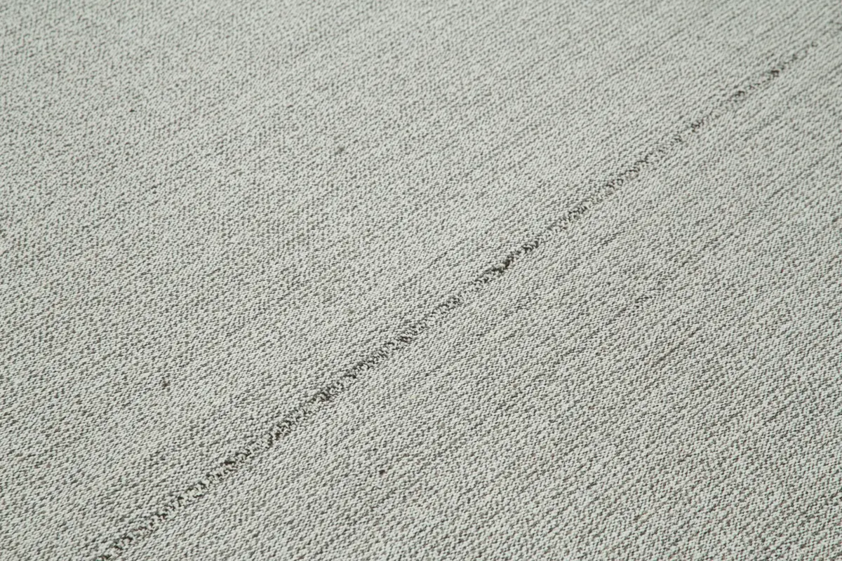Flatweave Modern Gri Pamuk Üstü Yün El Dokuma Kilim-212x304 - Görsel 5