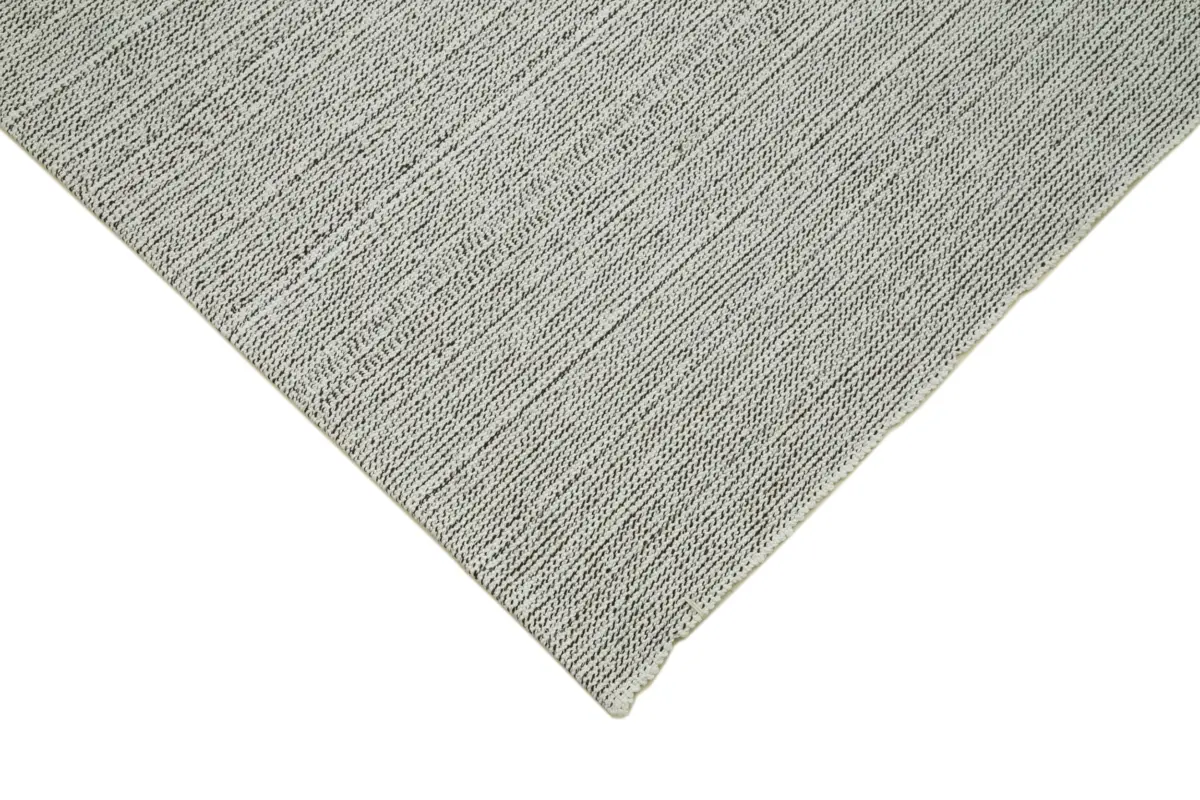 Flatweave Modern Gri Pamuk Üstü Yün El Dokuma Kilim-204x303 - Görsel 4