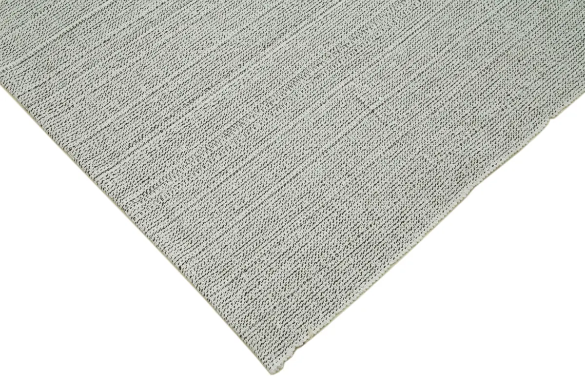 Flatweave Modern Bej Pamuk Üstü Yün El Dokuma Kilim-204x298 - Görsel 4