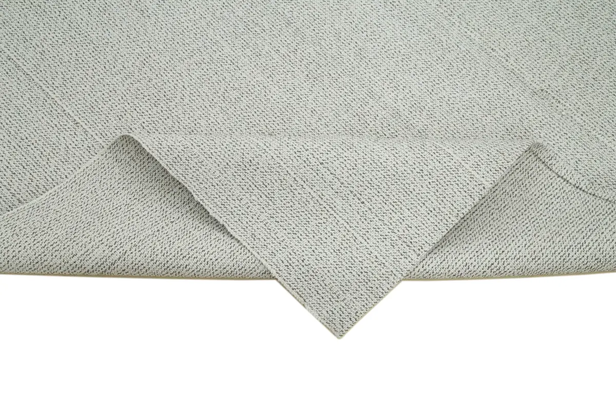 Flatweave Modern Bej Pamuk Üstü Yün El Dokuma Kilim-212x272 - Görsel 6