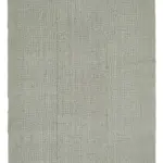 Flatweave Modern Gri Pamuk Üstü Yün El Dokuma Kilim-194x289