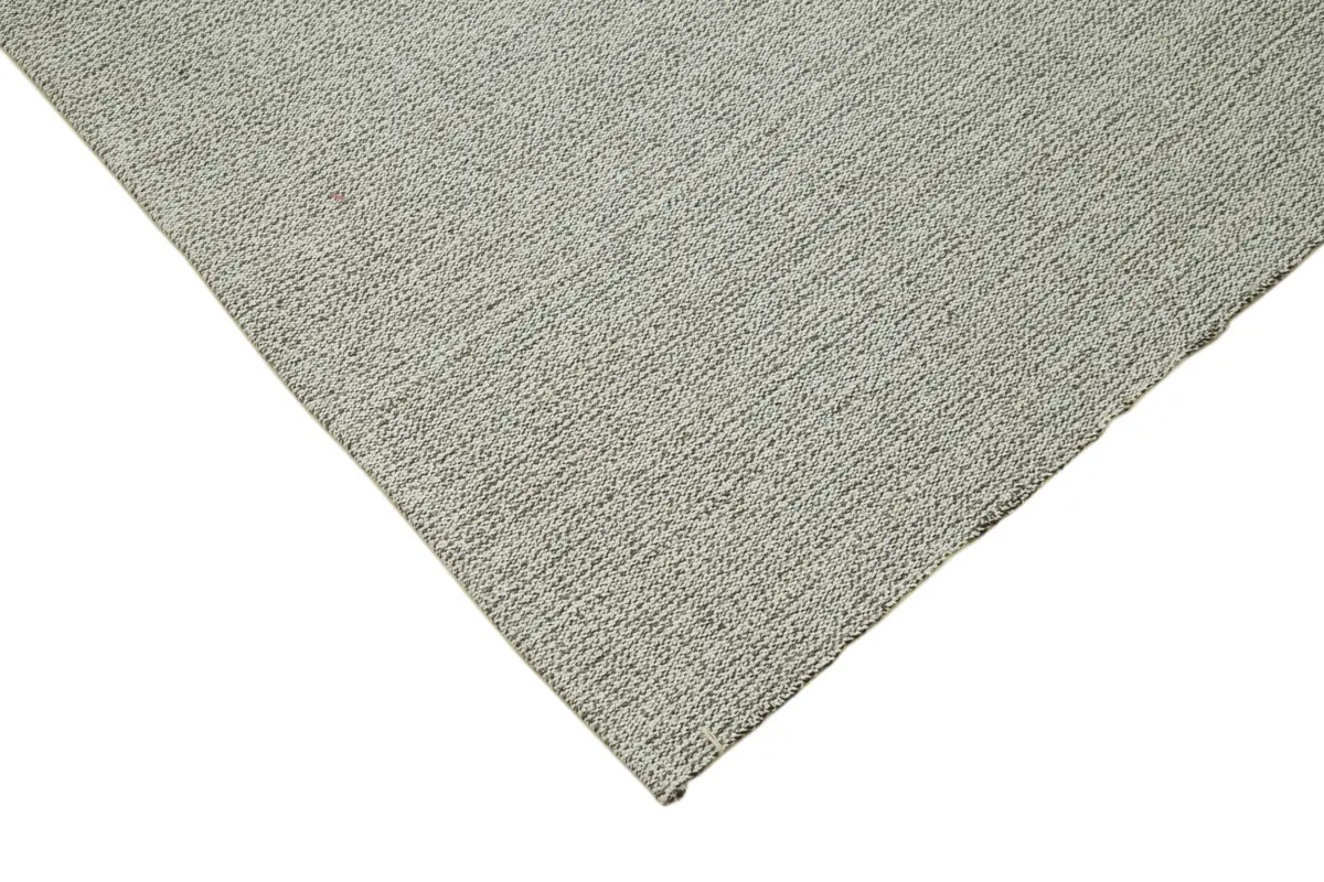 Flatweave Modern Gri Pamuk Üstü Yün El Dokuma Kilim-213x271 - Görsel 4