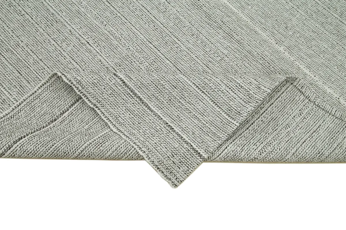 Flatweave Modern Bej Pamuk Üstü Yün El Dokuma Kilim-204x306 - Görsel 6
