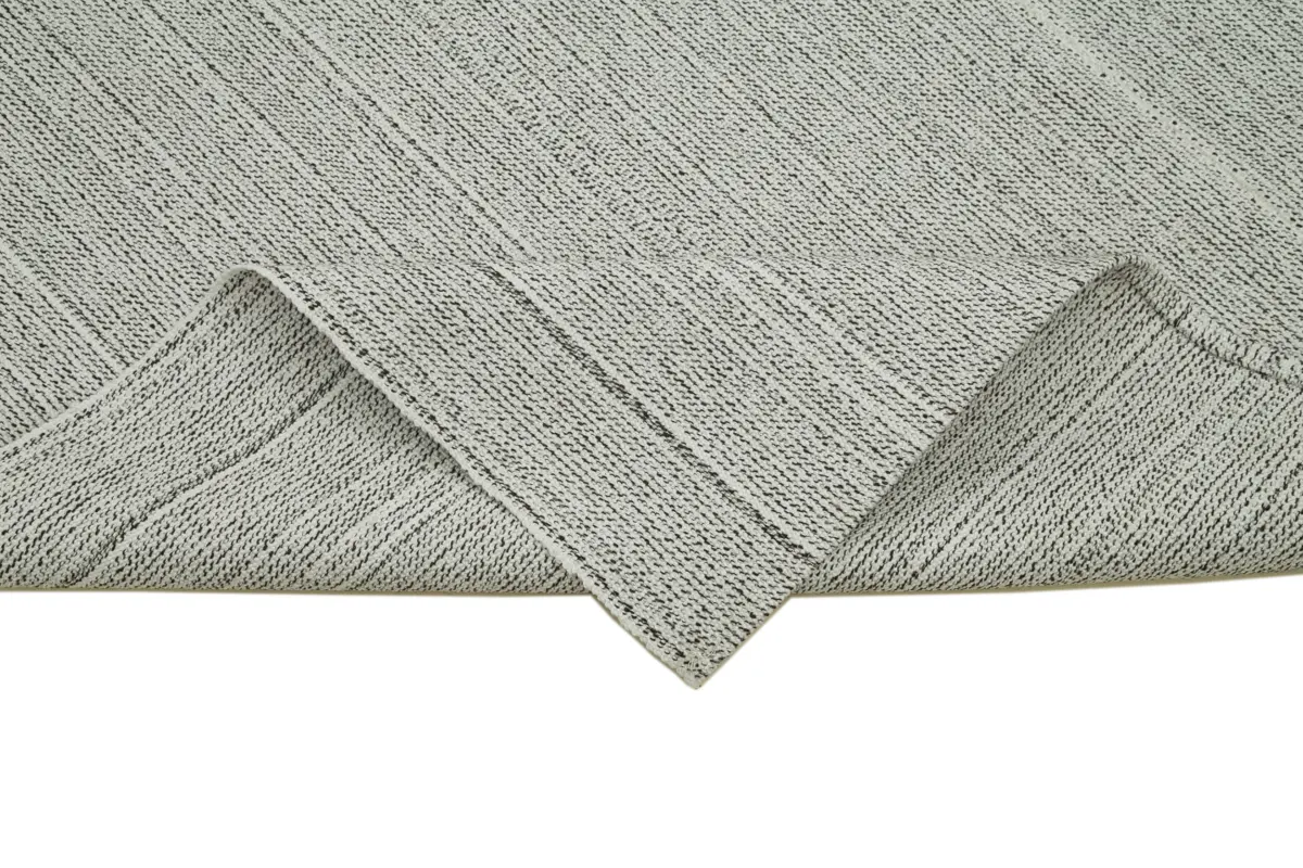 Flatweave Modern Bej Pamuk Üstü Yün El Dokuma Kilim-204x362 - Görsel 6