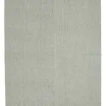 Flatweave Modern Gri Pamuk Üstü Yün El Dokuma Kilim-214x303